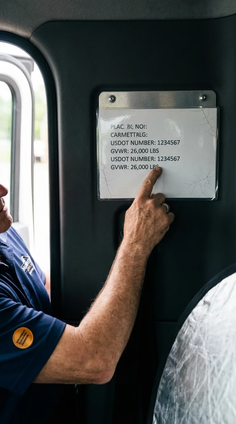 USDOT licensing placard verification in Bayfield